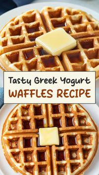 Indulge in a guilt-free breakfast with these fluffy greek yogurt waffles. This recipe is a perfect balance of wholesome ingredients and delicious flavor, making it an excellent choice for a healthy start to your day. The greek yogurt adds a creamy texture and tangy taste, while the waffles come out light and crispy. Whether you enjoy them plain or topped with your favorite fruits and syrup, these greek yogurt waffles are sure to become a new family favorite.