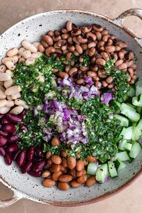 Herby Mixed Bean Salad - Cupful of Kale