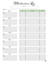 Whether you're taking a single medication or multiple, track the times you take them with these free printable medication logs. Print from home!