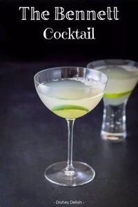 The Bennett cocktail is delicious! Although it is unassuming in looks, it is so delicious in taste! #Bennett #Bennettcocktail #cocktail #dishesdelishcocktails