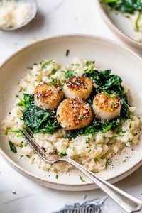 risotto with scallops