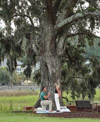 Marriage proposal on a golf course in South Carolina