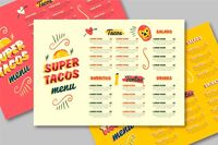 Restaurant menu template with tacos | Free Vector #Freepik #freevector #food #menu #design #template