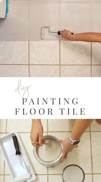 Painted Tile DIY - Bathroom Transformation - Rust-Oleum Painted Tile - Gray Tile