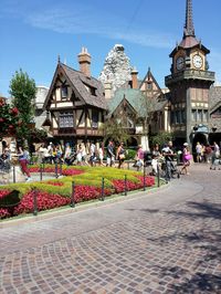 Fantasyland - Peter Pan with Matterhorn in background #Disneyland