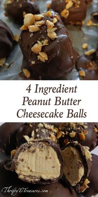 Talk about easy recipes! These 4 Ingredient Peanut Butter Cheesecake Balls are at the top of my list. You’re going to love this no bake recipe!