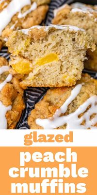 A muffin recipe for a summertime treat. These Peach Crumble Muffins boast a streusel topping and are made with fresh summer peaches.