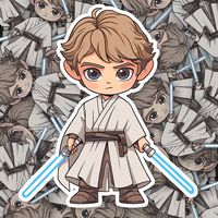 Chibi Luke Sticker We use top quality outdoor vinyl rated for 6+ years of outdoor use in all weather. Available in many Sizes Fully Waterproof and Weatherproof. 2 Business Day Turnaround on all orders! These stickers are made to last, and can be applied to nearly any smooth surface such as Cars, Boats, Trucks, Laptops, or anything else you can think of!