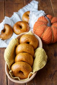 Sourdough Pumpkin Bagels - Mostly Sourdough