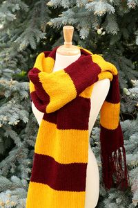 Harry Potter scarf - sold a few in my esty store - bushnell knitting.