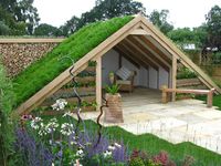 Green Roof Shed at Chasewater, Innovation Centre, Brownhills, Staffordshire UK. Photo: Garden Shed by Thislefield Plants & Design