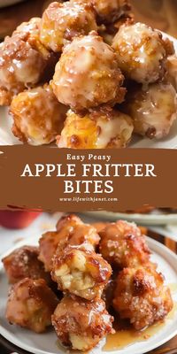 Apple Fritter Bites These Apple Fritter Bites are downright addictive little bites of doughy, apple-studded bliss that you won't be able to stop munching on.