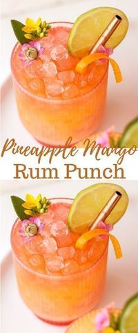 Bring the taste of the islands to your glass with this refreshing punch. A delightful blend of pineapple and mango juices, mixed with the kick of rum, creates a fruity paradise in every sip.