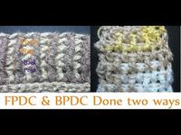 FRONT POST AND BACK POST DC, how to, crochet lesson, video tutorial, vertical ribbing stitch - YouTube