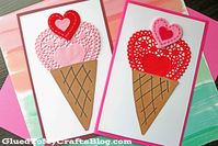 Looking for a fun and easy Valentine's Day card idea? These paper heart doily ice cream cards are perfect for kids! Attention all DIY enthusiasts and