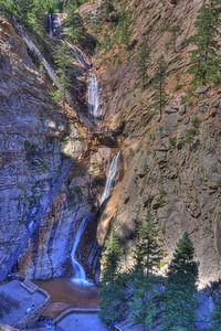 Seven Falls is a series of seven cascading waterfalls of South Cheyenne Creek in South Cheyenne Cañon, Colorado Springs, Colorado.