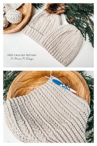 Snowy Wheat Puff Hat Free Crochet Pattern + Video