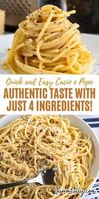 Italian cuisine is simple yet elegant, and making an amazing gourmet-tasting meal using only pantry staples is what truly sets it apart. Cacio e Pepe is a quick, easy, 4-ingredient one-pot meal that can be easily changed by varying the ingredients and add-ons.