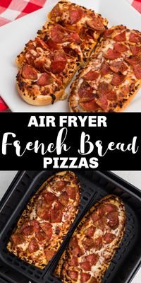 Crunchy French bread, zesty marinara sauce, and bubbly melted cheese, these air fryer french bread pizzas are sure to be a hit with the whole family! They are incredibly delicious and so easy to make. Simply choose your favorite style of French bread pizza, pop it in the air fryer for a few minutes, and you'll have a fantastic lunch or a savory weeknight dinner in no time at all.