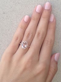 I like white gold... About 3 kar. But this is Rose Gold Morganite #halorings