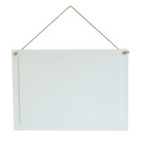 White Coated Wood Rect. Hang Sign 12.12" x 8.58"