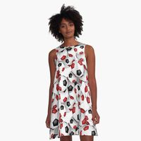 Cute soccer balls pattern dresses