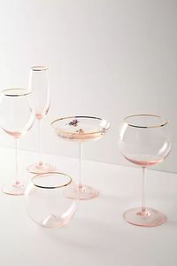 Gilded Rim Stemless Glass | Anthropologie