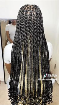 small blonde peekaboo twists, the blonde is colour 613