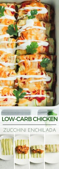 Low-carb Chicken Zucchini Enchilada