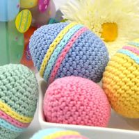 Crochet Easter eggs free pattern – 2 sizes - Zamiguz