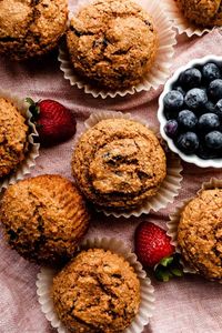 Made without refined sugar and positively packed with dietary fiber, these wholesome and healthy bran muffins are a tasty AND nutritious treat. Dairy free, no mixer required, and the add-ins are up to you including raisins, nuts, cranberries, blueberries, etc. Recipe on sallysbakingaddiction.com