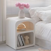 PRICES MAY VARY. CHARMING & SIMPLE:This modern nightstand uses a simple white design.Looks dignified and elegant, which can be ideally matched with any different decoration style, and makes your room more pleasing to the eye SIZE:17.7"W*15.7"D*21.6"H (45*40*55cm), it's the great balance between functional and space-saving, matches most of beds and sofa's hight PREMIUM MATERIAL:Hign quality wood-based panel and water-based paint.Special craftsmanship of particle paint, with frosted touch.Durabili