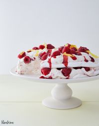 Gluten-Free Lemon-Raspberry Pavlova