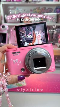 this is the pink Casio Exilim ZR5100, released in 2017! it features a flip screen, a super wide-angle lens with 12.1 megapixels, Makeup mode, and Landscape mode. It also captures photos and videos~   snapped some pictures with my nieces while we were bonding last week heheh @rcllcmllcstll @yohaino_kelley 🥰🫶🏻   see more of my digital camera collection in my highlights! let me know which one is your fave~  preordrd frm @digidiariesbylel 🤍 #digitalcamera #digicam #nostalgic #digitalcameraph #digicamlove #gadget #casiozr5100 #y2kaesthetic #y2k #kuromi @casiousa