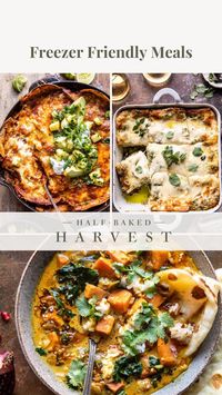 In need of some quick and easy meals that you can pop in the freezer to save for later? We have all of the best freezer friendly meals for easy weeknights including lasagna, enchiladas, soups and so much more! Follow us @HBHarvest, click profile and search by specific recipe title. Or search in "freezer friendly" section.