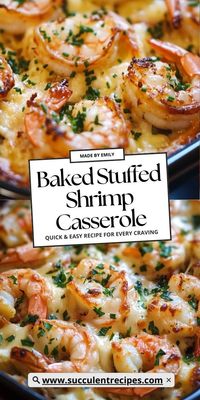 Indulge in this Baked Shrimp Casserole with Buttery Crumb Topping! This comforting dish layers tender shrimp with a rich, seasoned breadcrumb topping for a meal that’s both elegant and easy to prepare.