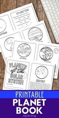 Take your kids on a journey to the solar system with my fun printable   planet book. Overflowing with fun images and full facts about the 8   planets, and a short and quick quiz to test your little learners   knowledge in the end during your homeschool space lesson!