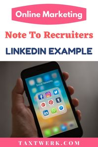 A Guide To the Note To Recruiters LinkedIn Example Read below to see how to use the right feature on LinkedIn and the note to recruiters LinkedIn example.