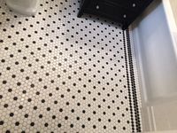 1" Poka Dot Hex (white & black) – Westchester Tile & Marble