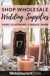 Vases, Glassware, Table Numbers, & More | Shop All Wedding Supplies Now