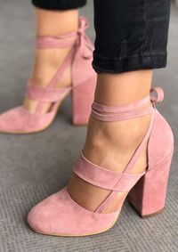 Chaussures à talons roses