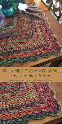 Granny x virus shawl