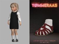 TØMMERAAS | Leather Heart Shoes for Toddlers (#60) - The Sims 4 Download - SimsFinds.com