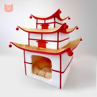 Cat house "Japanese Pagoda" XXL bed for cat or dog