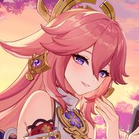 genshin impact • yae miko icon | official art | enhanced using imagetitan | do not repost