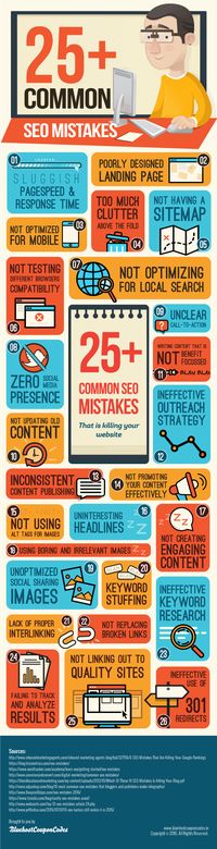 25+ Common SEO Mistakes That Are Killing Your Website (Infographic)    #infographic #infographics