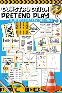 Dump everything and get ready to dig and build with these free Construction Site Dramatic Play printables. Get through to download!