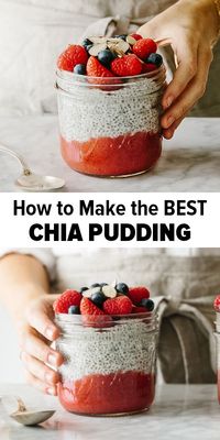 Learn how to make chia pudding (the best chia pudding recipe). It's easy to make chia seed pudding and you can layer it with your favorite fruits and nuts for a vegan, dairy-free, paleo and all around healthy breakfast. #chiapudding #chiaseedpudding