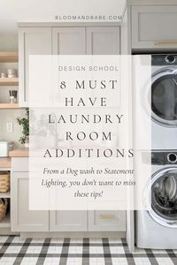 I know firsthand how important having a functional and well-designed laundry room is. Here are some must-have laundry room additions that I highly recommend for every home!