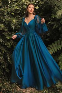 Long Sleeve Chiffon Gown by Cinderella Divine CD243 – ABC Fashion